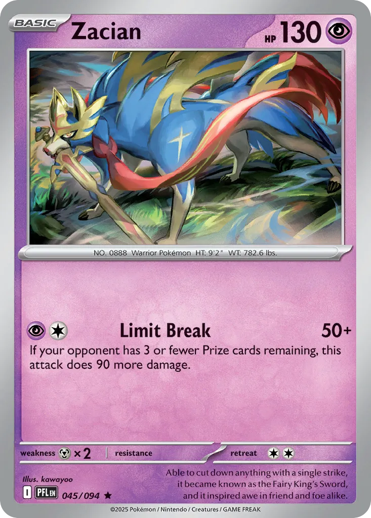Zacian — ME02: Phantasmal Flames — Pokémon