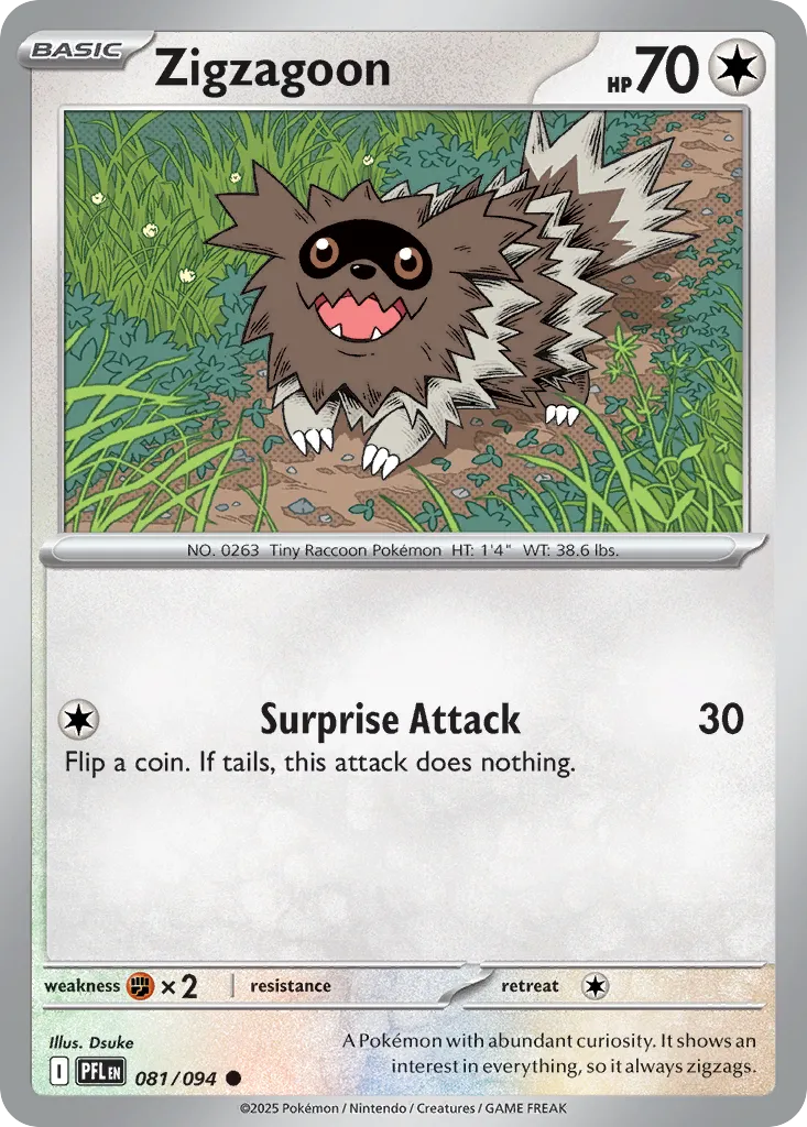 Zigzagoon — ME02: Phantasmal Flames — Pokémon