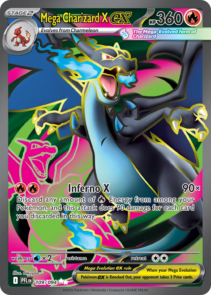 Mega Charizard X ex — ME02: Phantasmal Flames — Pokémon