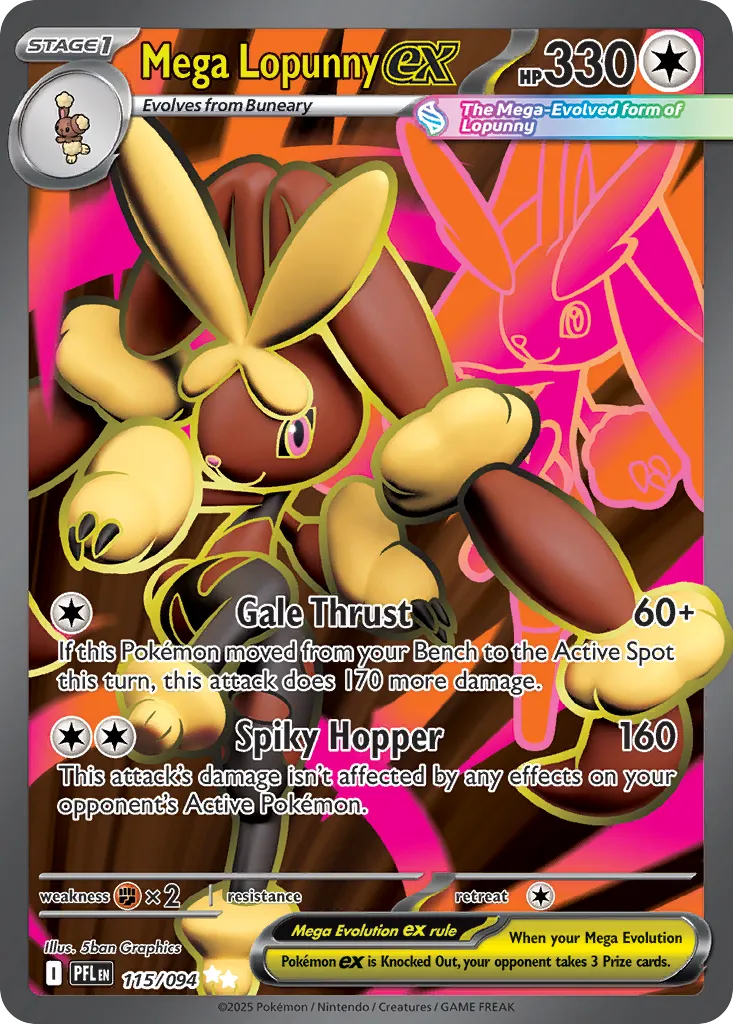 Mega Lopunny ex — ME02: Phantasmal Flames — Pokémon