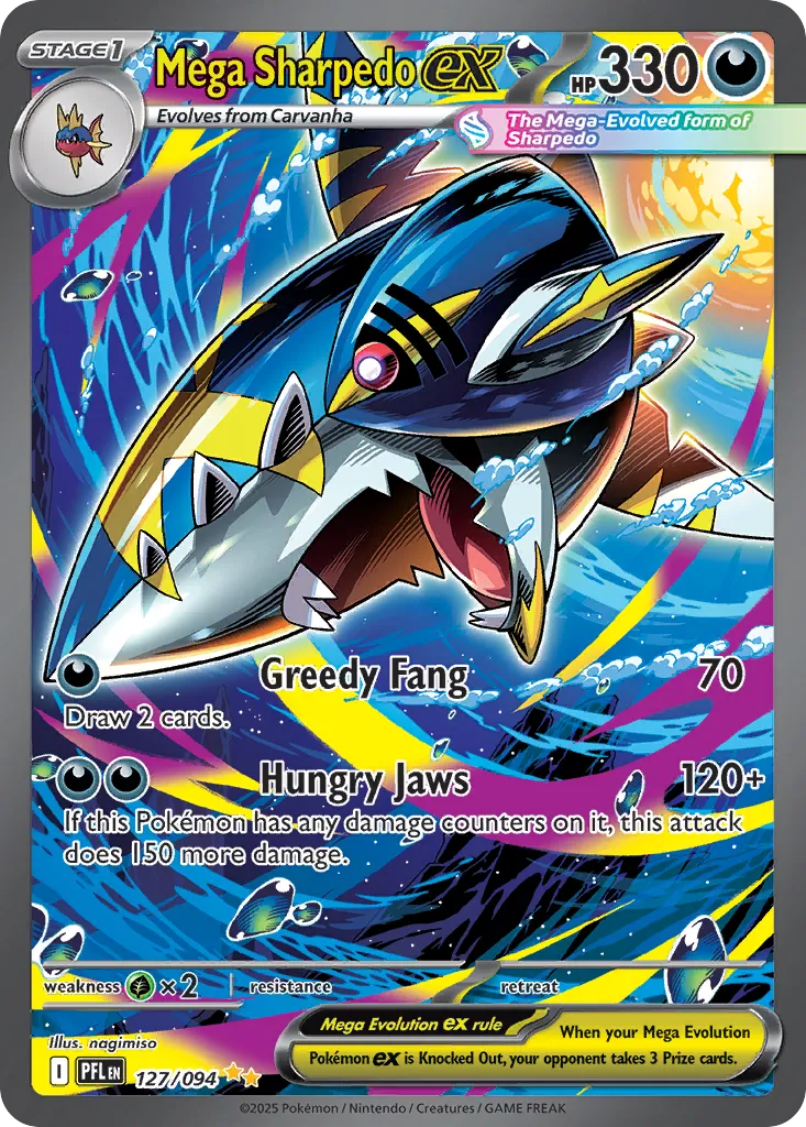 Mega Sharpedo ex — ME02: Phantasmal Flames — Pokémon