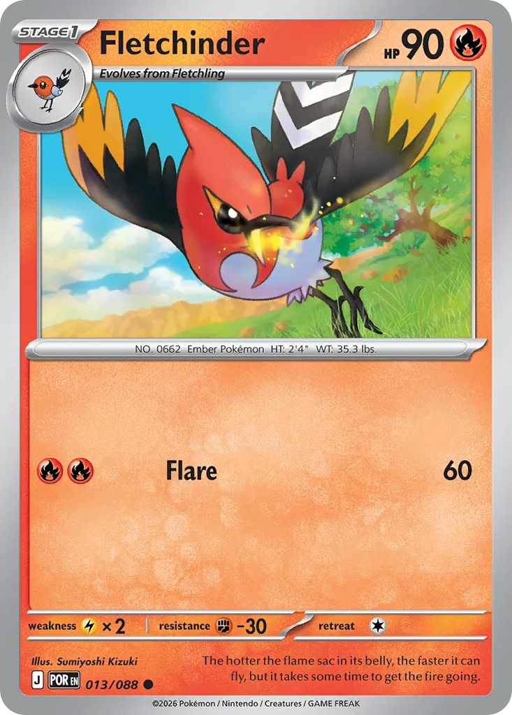 Fletchinder — ME03: Perfect Order — Pokémon