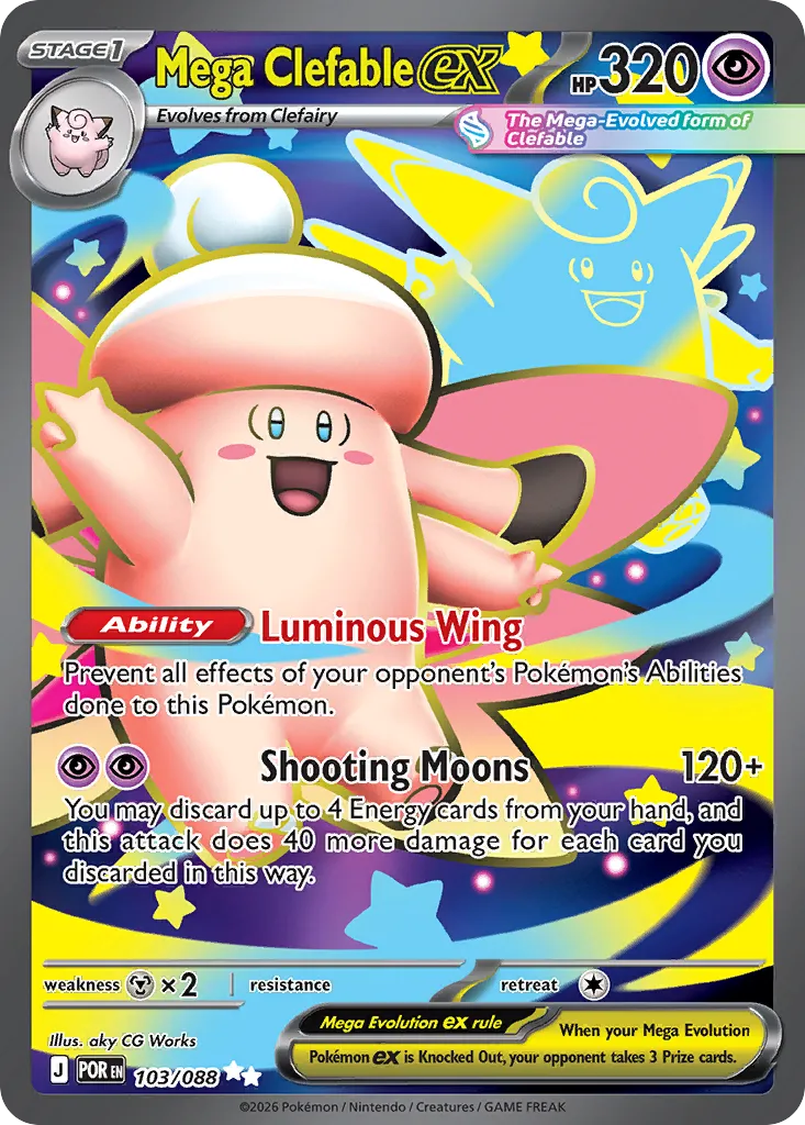 Mega Clefable ex — ME03: Perfect Order — Pokémon