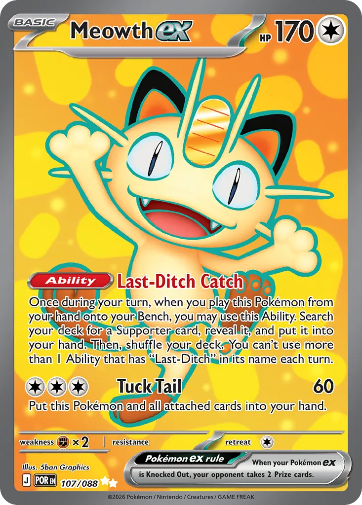 Meowth ex — ME03: Perfect Order — Pokémon