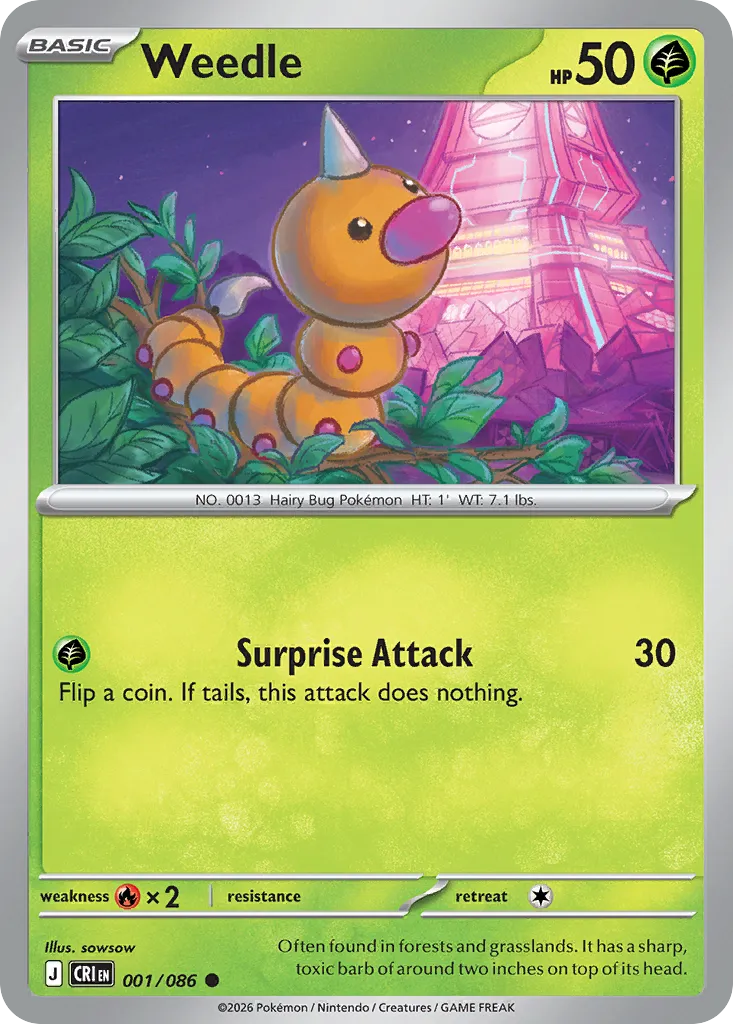 Weedle — ME04: Chaos Rising — Pokémon
