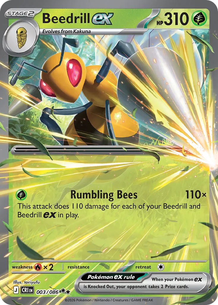 Beedrill ex — ME04: Chaos Rising — Pokémon