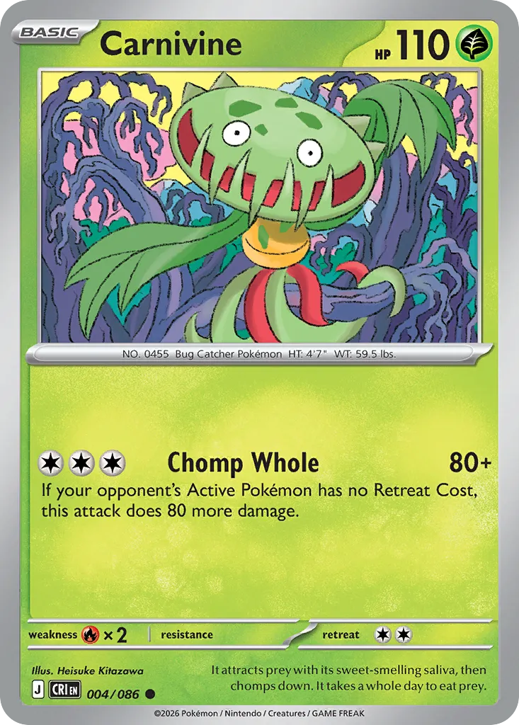 Carnivine — ME04: Chaos Rising — Pokémon