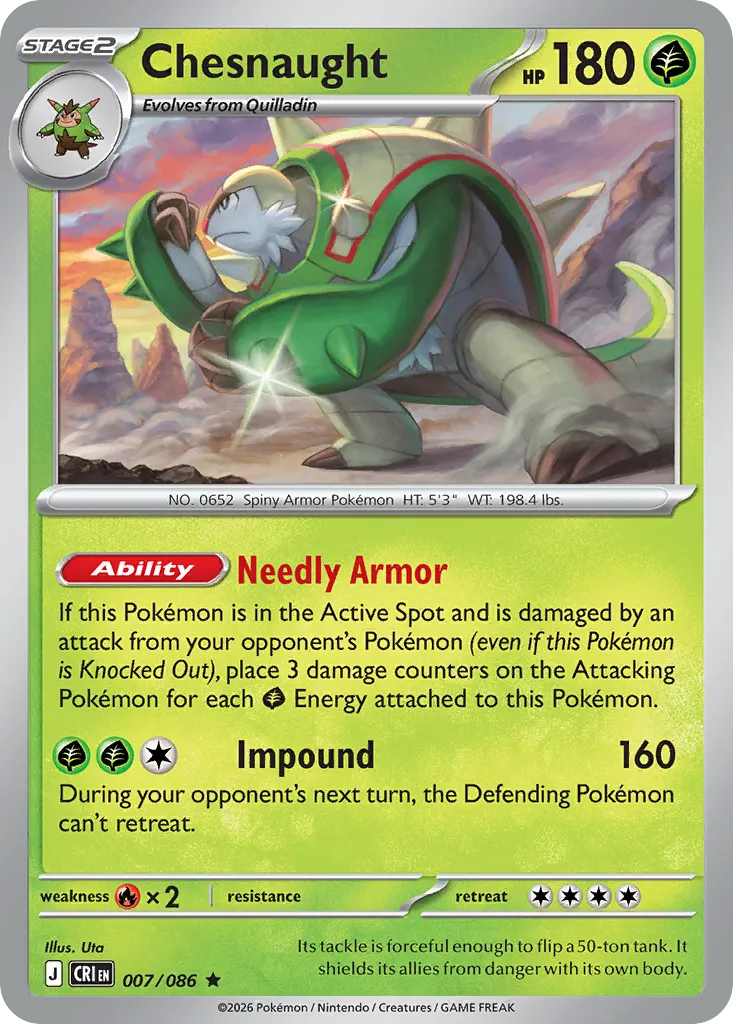 Chesnaught — ME04: Chaos Rising — Pokémon
