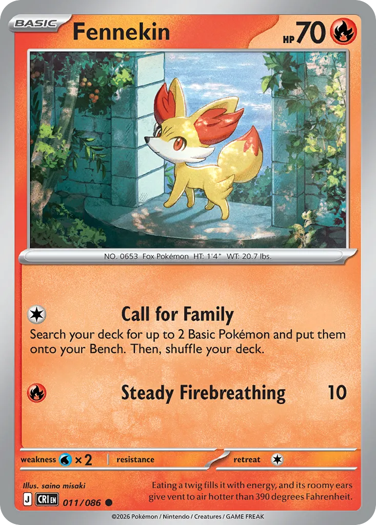 Fennekin — ME04: Chaos Rising — Pokémon