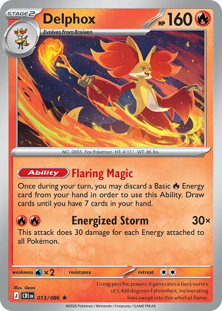 Delphox — ME04: Chaos Rising — Pokémon
