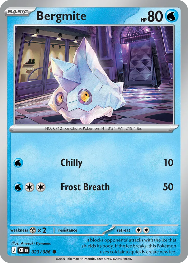 Bergmite — ME04: Chaos Rising — Pokémon