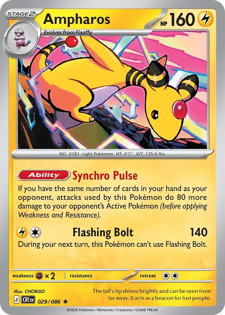 Pharamp — ME04: Chaos Rising — Pokémon