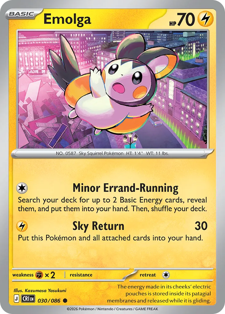 Emolga — ME04: Chaos Rising — Pokémon
