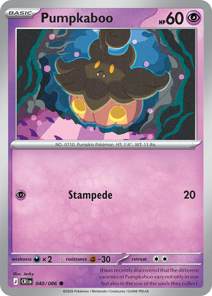 Pumpkaboo — ME04: Chaos Rising — Pokémon