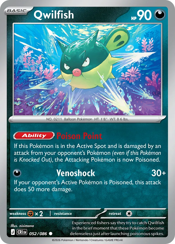 Qwilfish — ME04: Chaos Rising — Pokémon