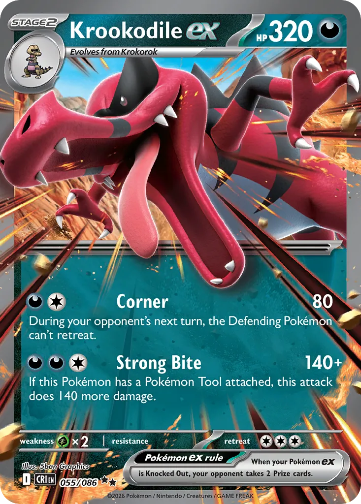 Crocorible ex — ME04: Chaos Rising — Pokémon
