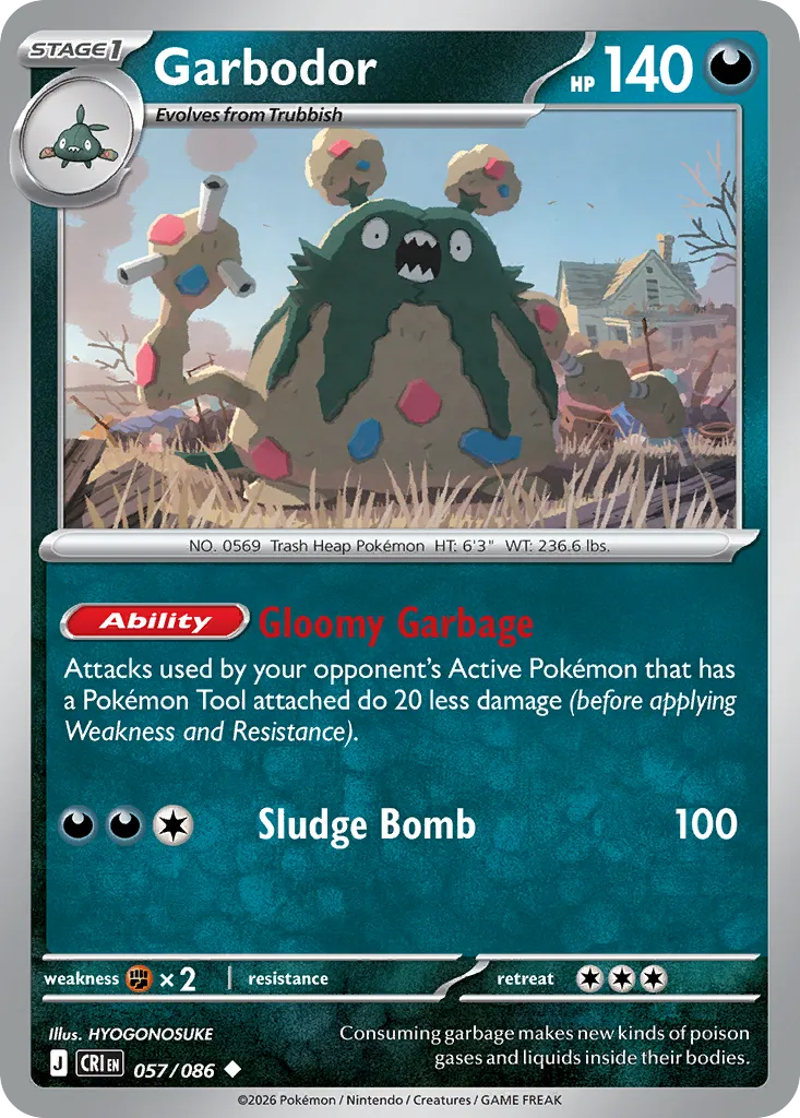 Garbodor — ME04: Chaos Rising — Pokémon