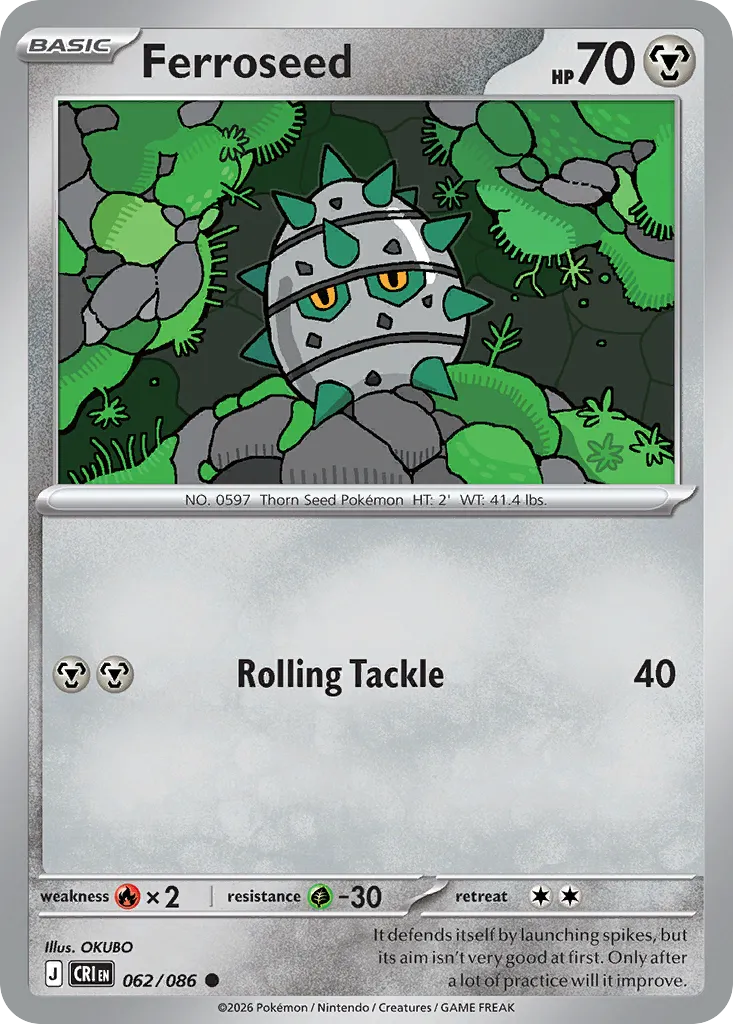Ferroseed — ME04: Chaos Rising — Pokémon