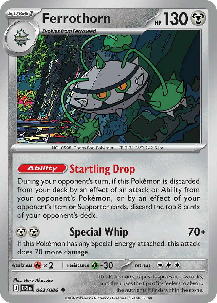 Ferrothorn — ME04: Chaos Rising — Pokémon