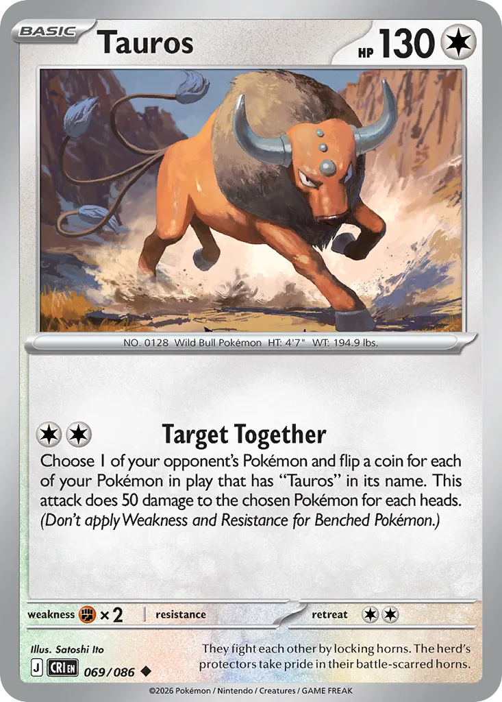 Tauros — ME04: Chaos Rising — Pokémon