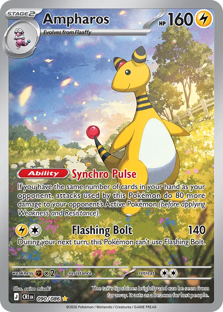 Ampharos — ME04: Chaos Rising — Pokémon