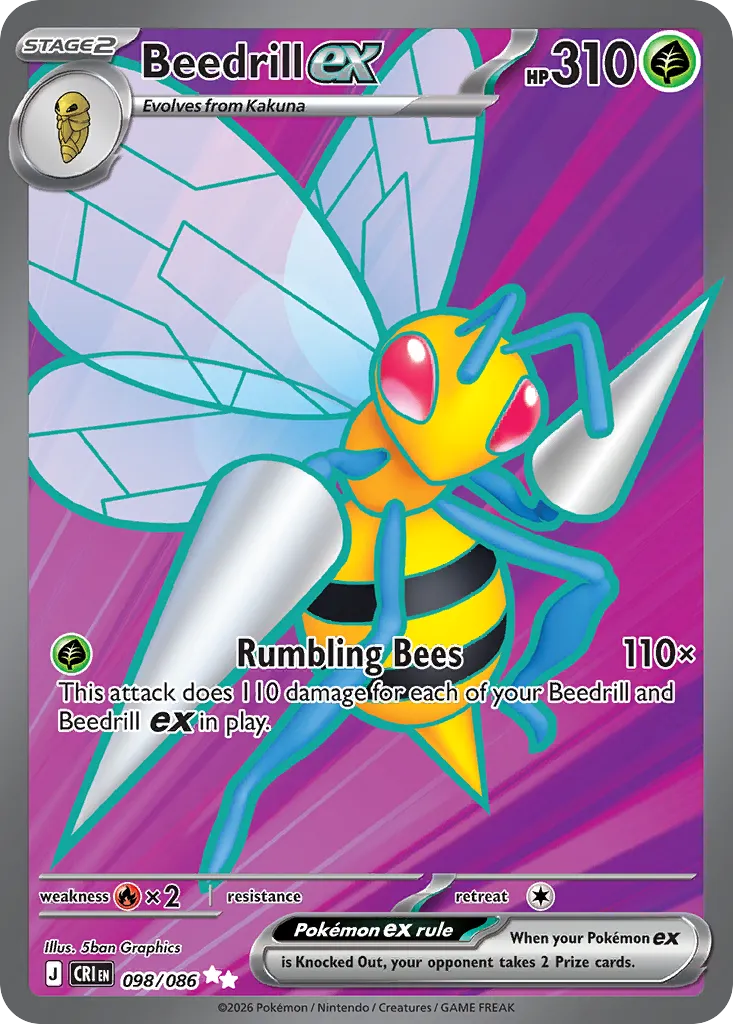 Dardargnan ex from ME04: Chaos Rising - Pokemon