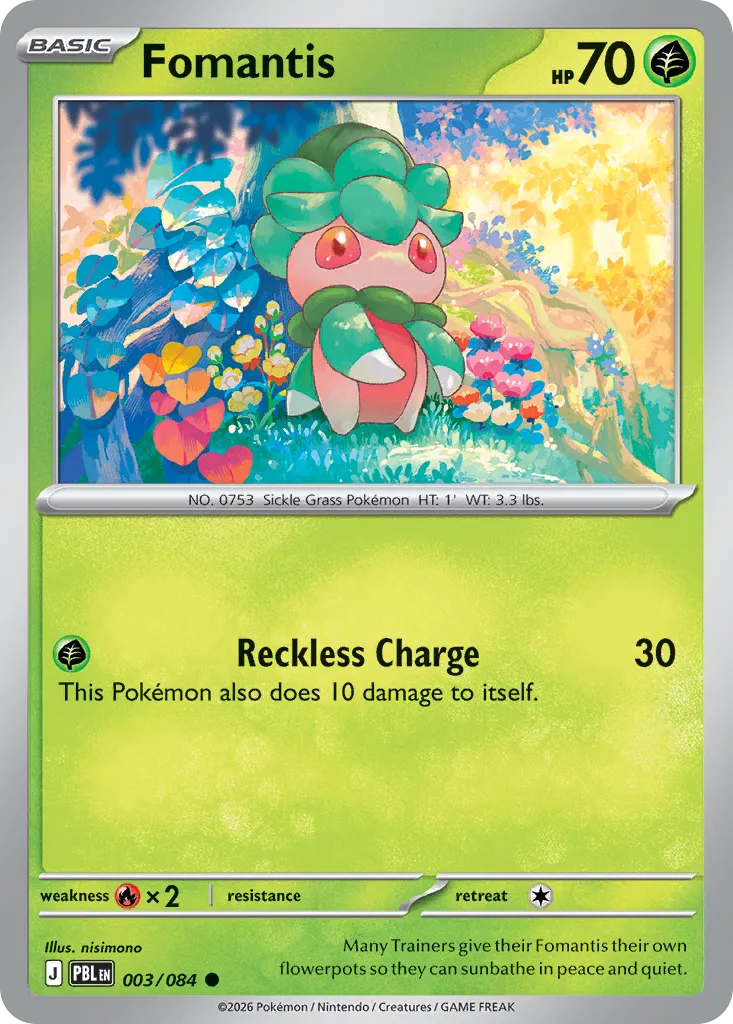 Fomantis — ME05: Pitch Black — Pokémon