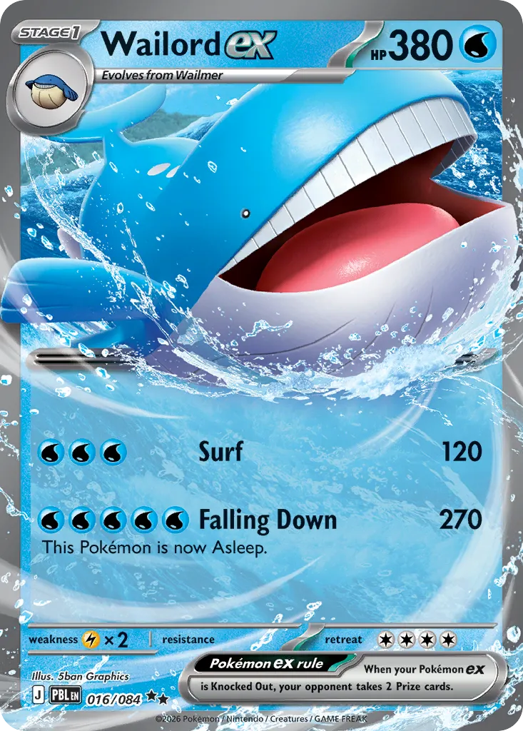 Wailord ex — ME05: Pitch Black — Pokémon