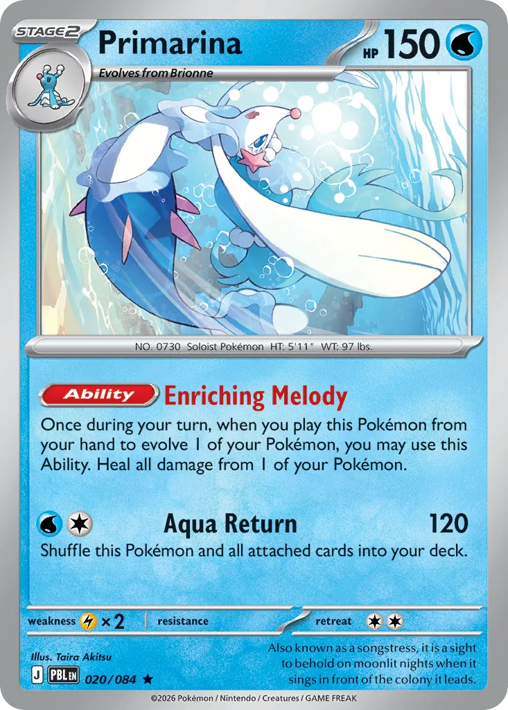 Primarina — ME05: Pitch Black — Pokémon