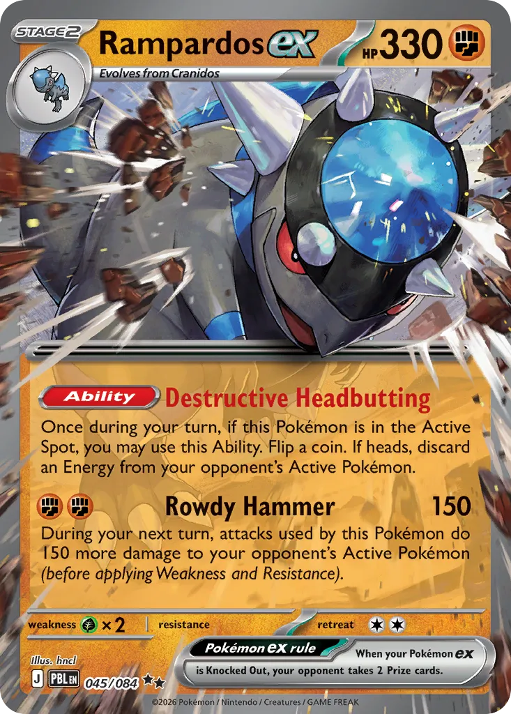 Rampardos ex — ME05: Pitch Black — Pokémon