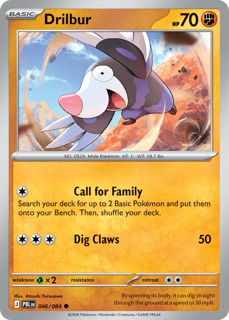 Drilbur — ME05: Pitch Black — Pokémon