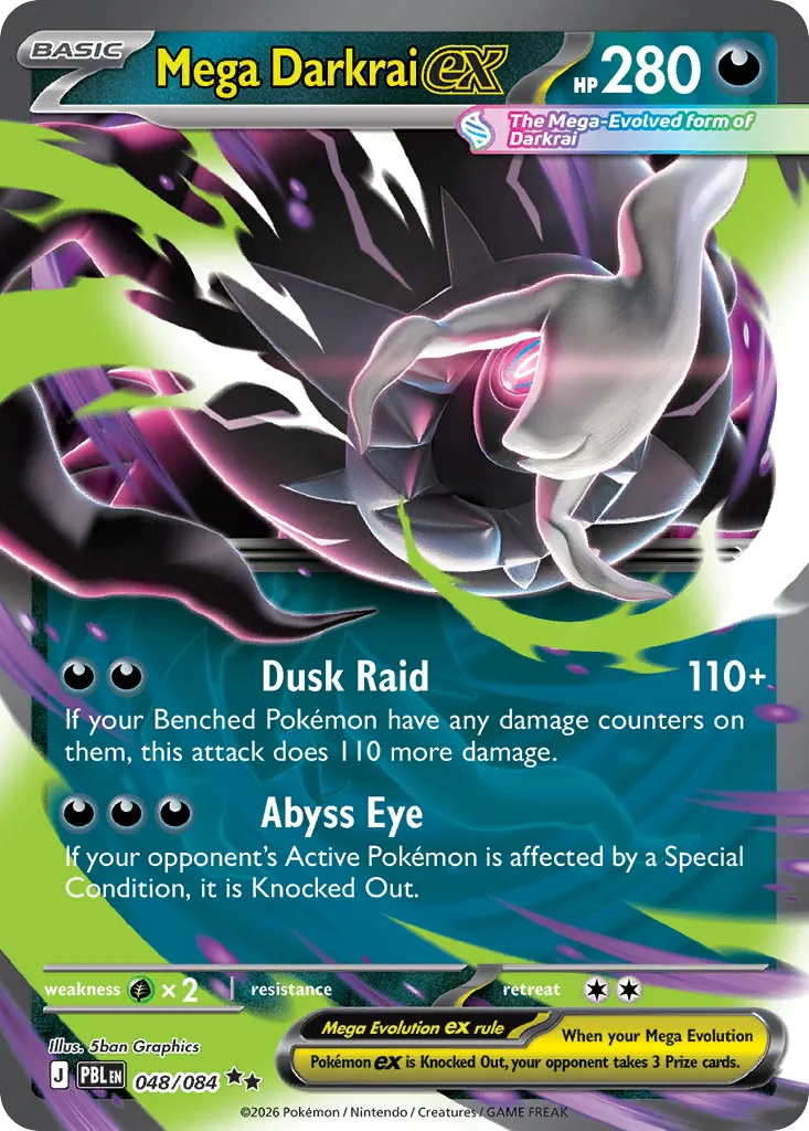 Mega Darkrai ex — ME05: Pitch Black — Pokémon