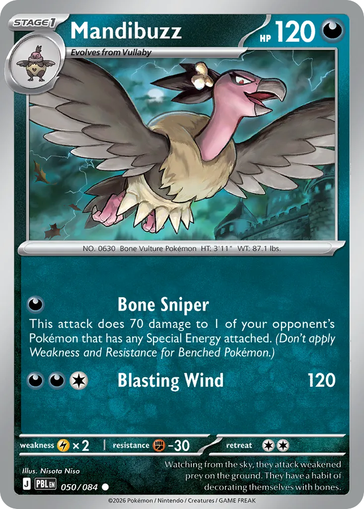 Mandibuzz — ME05: Pitch Black — Pokémon
