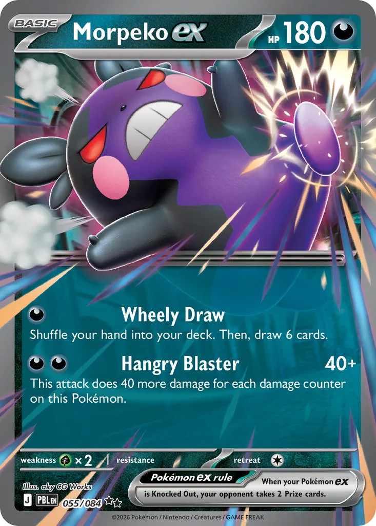 Morpeko ex from ME05: Pitch Black - Pokemon