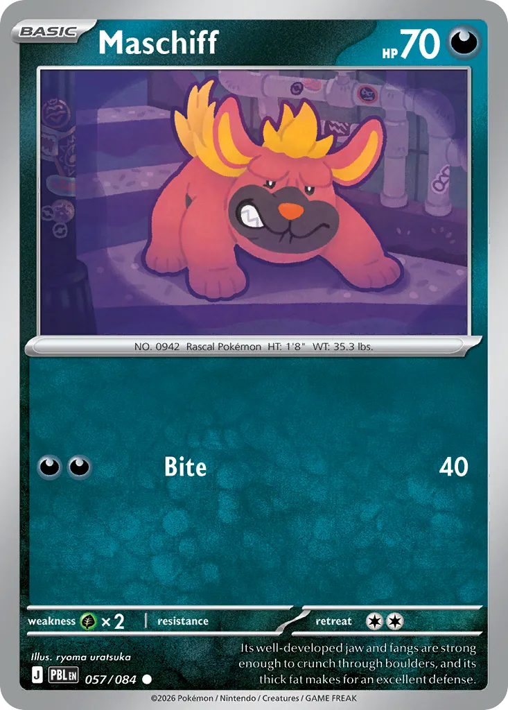Maschiff — ME05: Pitch Black — Pokémon