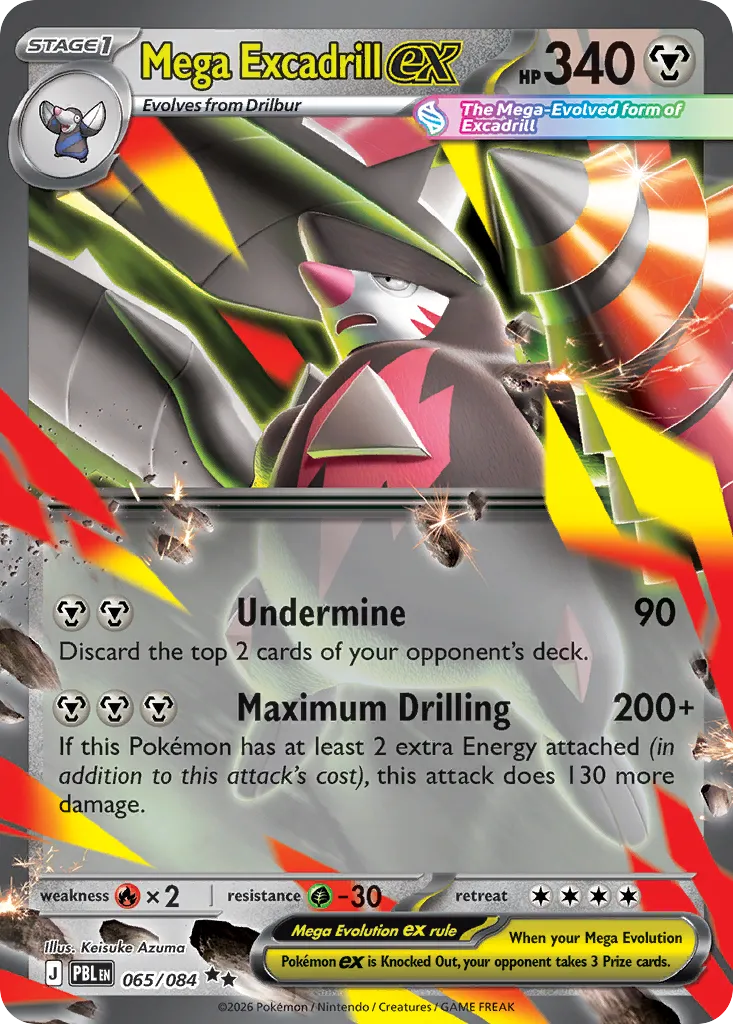 Mega Excadrill ex — ME05: Pitch Black — Pokémon