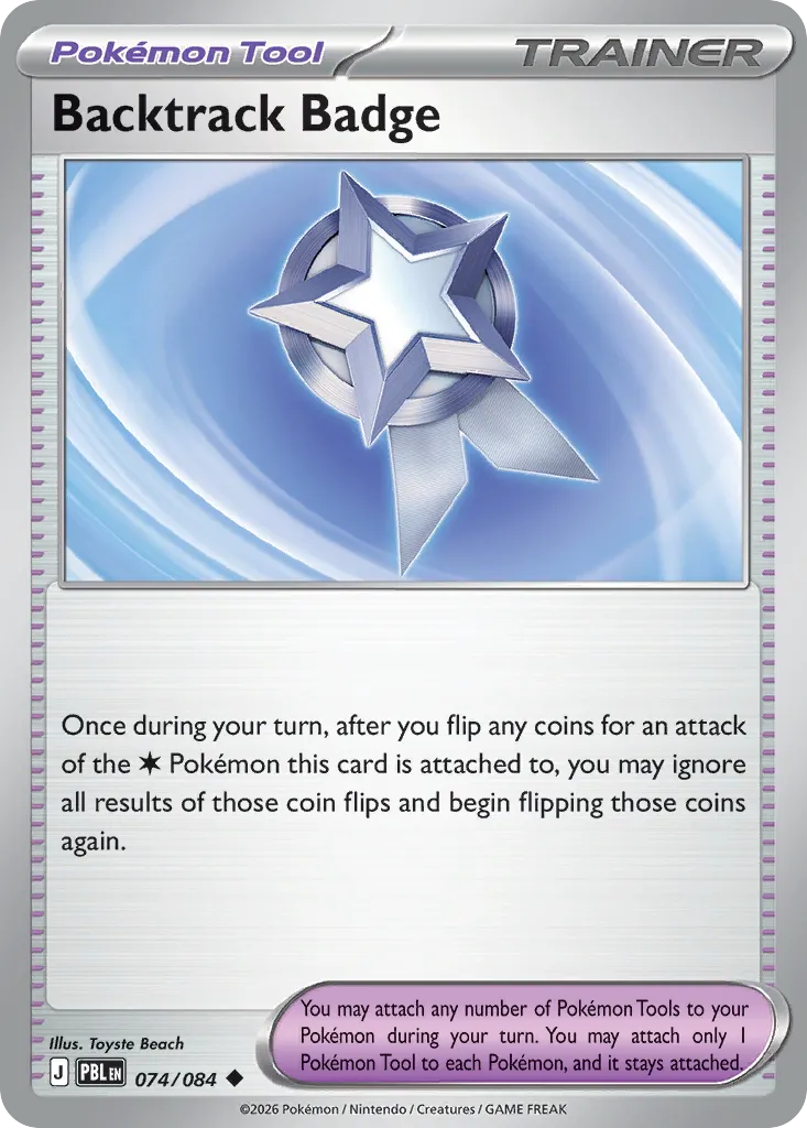 Backtrack Badge — ME05: Pitch Black — Pokémon