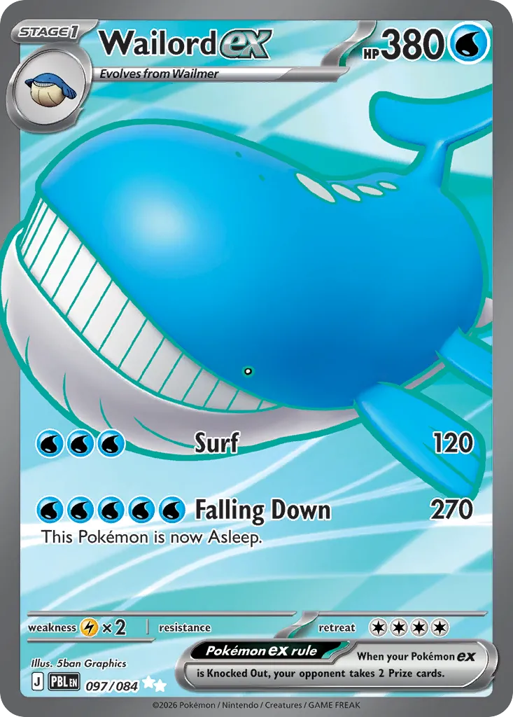 Wailord ex — ME05: Pitch Black — Pokémon