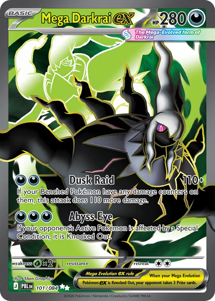 Mega Darkrai ex — ME05: Pitch Black — Pokemon