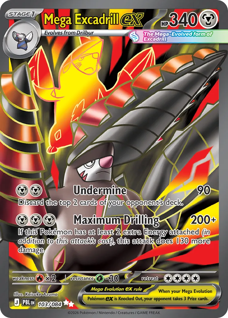Mega Excadrill ex — ME05: Pitch Black — Pokémon