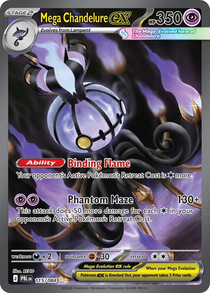 Mega Chandelure ex — ME05: Pitch Black — Pokemon