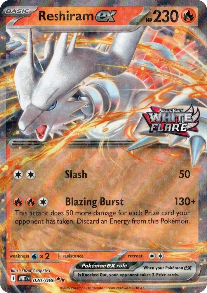 Reshiram ex — Miscellaneous Cards & Products — Pokemon