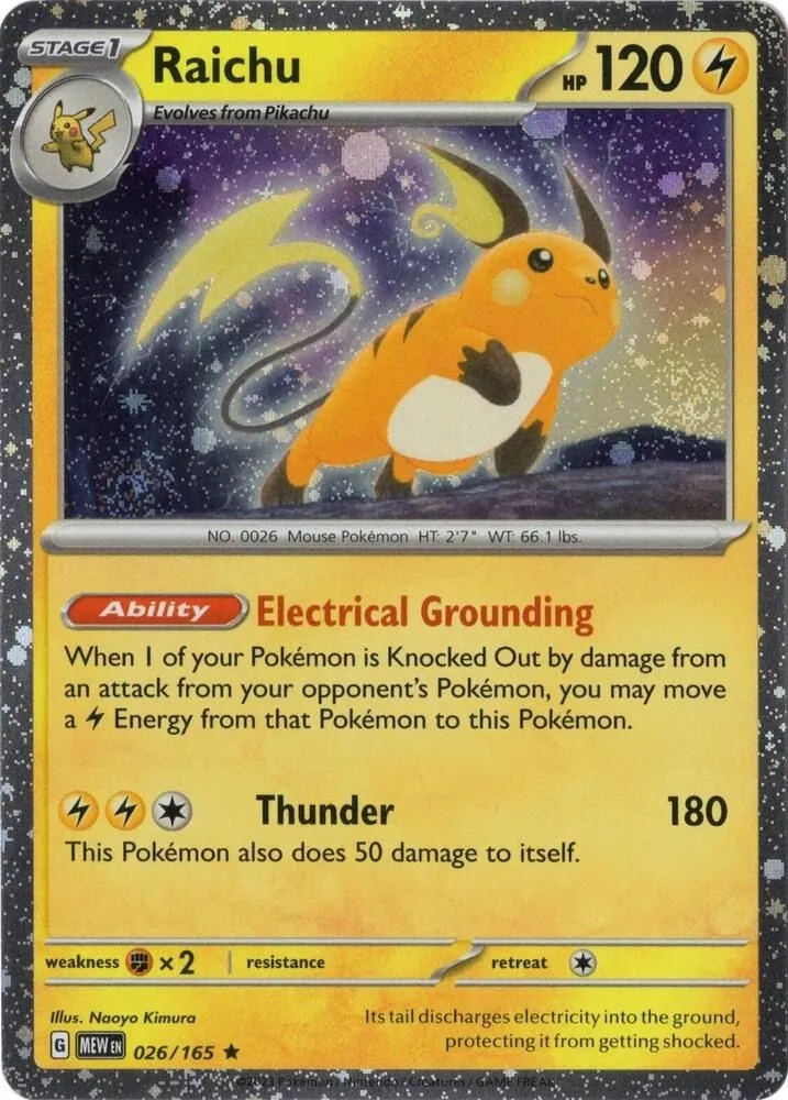 Raichu 026/165 — Miscellaneous Cards & Products — Pokemon
