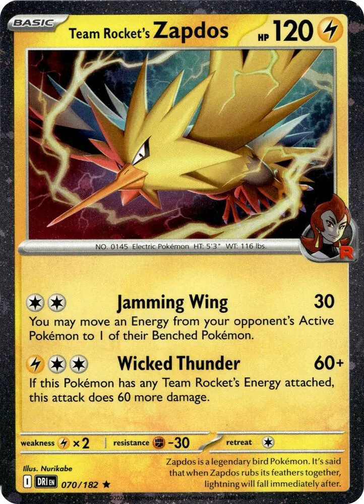 Team Rocket's Zapdos — Miscellaneous Cards & Products — Pokemon