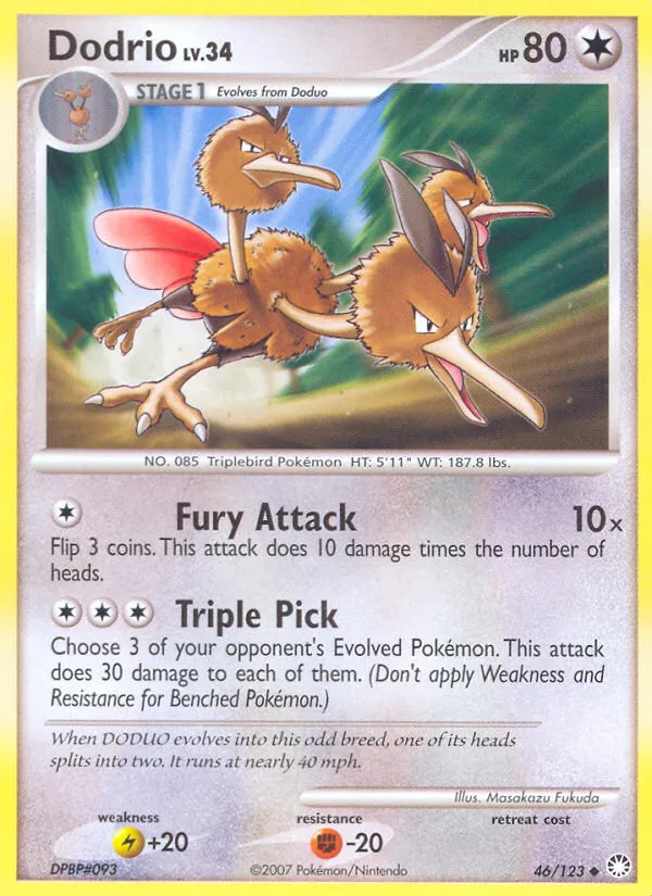 Dodrio Lv.34 — Mysterious Treasures — Pokémon
