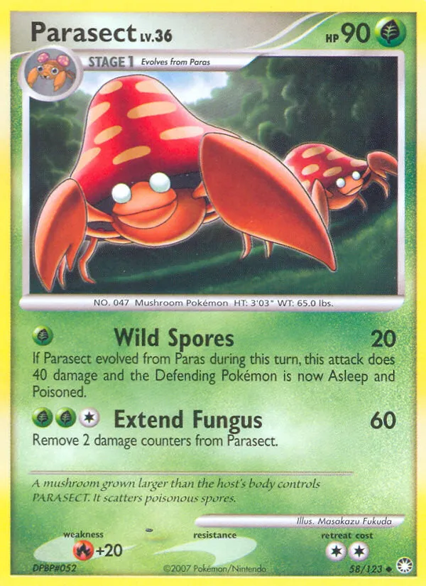 Parasect Lv.36 — Mysterious Treasures — Pokémon