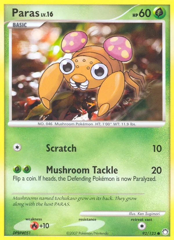 Paras — Mysterious Treasures — Pokémon
