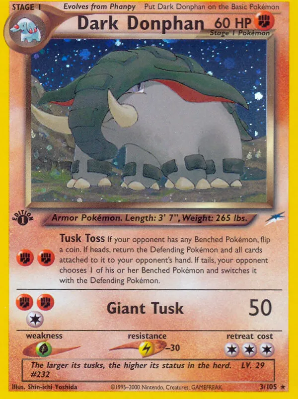 Donphan obscur — Neo Destiny — Pokemon