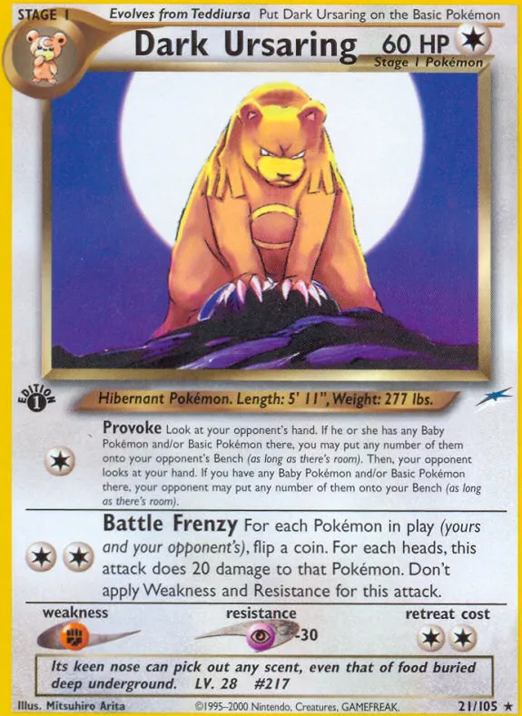 Dark Ursaring — Neo Destiny — Pokémon