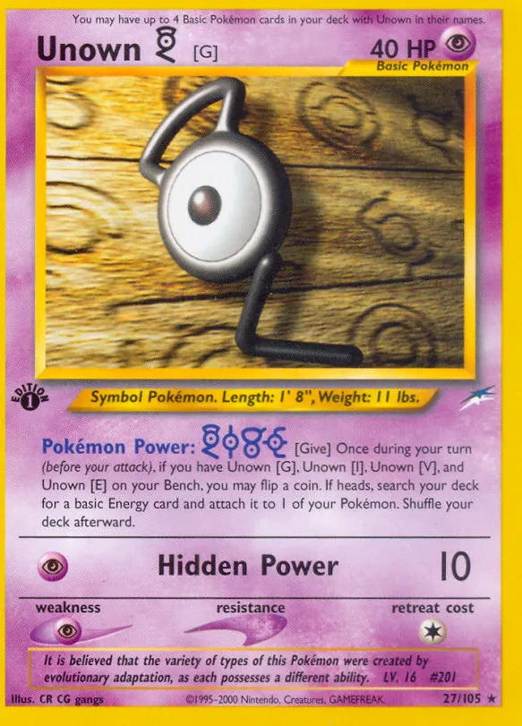 Unown — Neo Destiny — Pokemon
